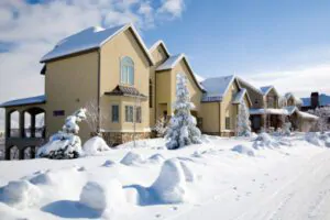 Houses in the Winter - Stucco Contractor Santa  Fe